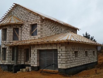 Строительство дома из газосиликатных блоков в пос. Колодищи