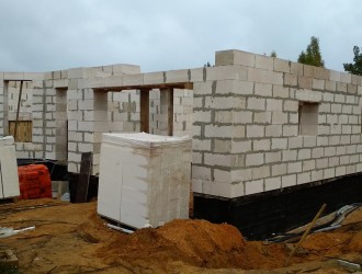 Строительство дома из газосиликатных блоков в пос. Колодищи