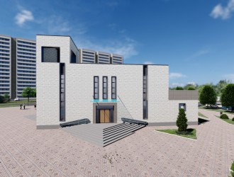 Разработка цветовых решений фасадов костела в г. Витебск