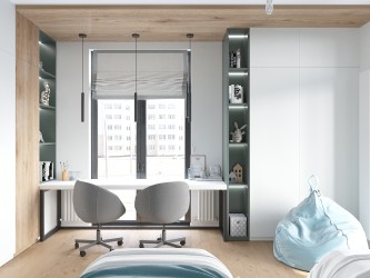 Дизайн интерьера 3-комнатной квартиры в ЖК Олимпик Парк