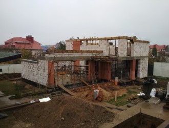 Строительство гостевого дома в стиле модерн в поселке Тарасово